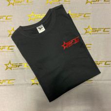Černé triko s krátkým rukávem (červené logo), velikost 2XL